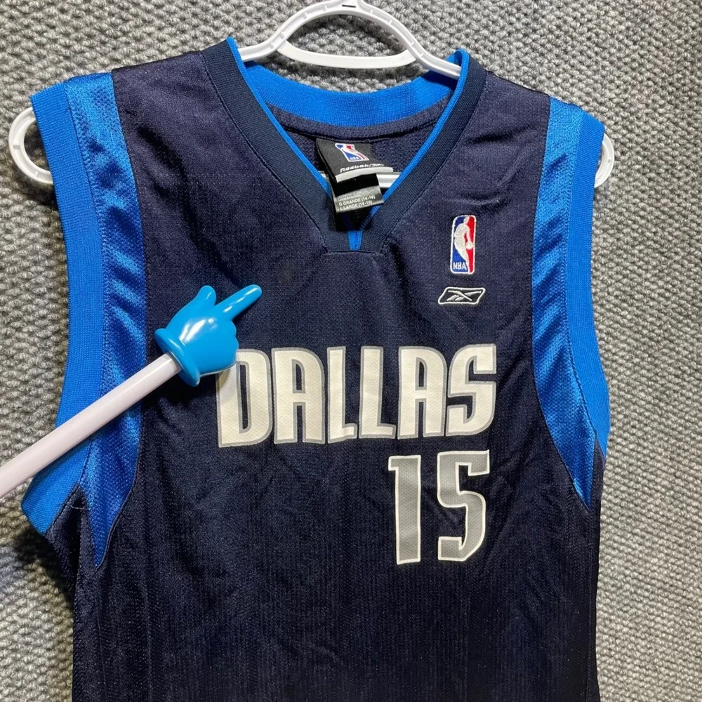 Reebok‎ Dallas Mavericks NBA Jersey Boys Youth Large 14-16 Wassef 15 Navy Blue